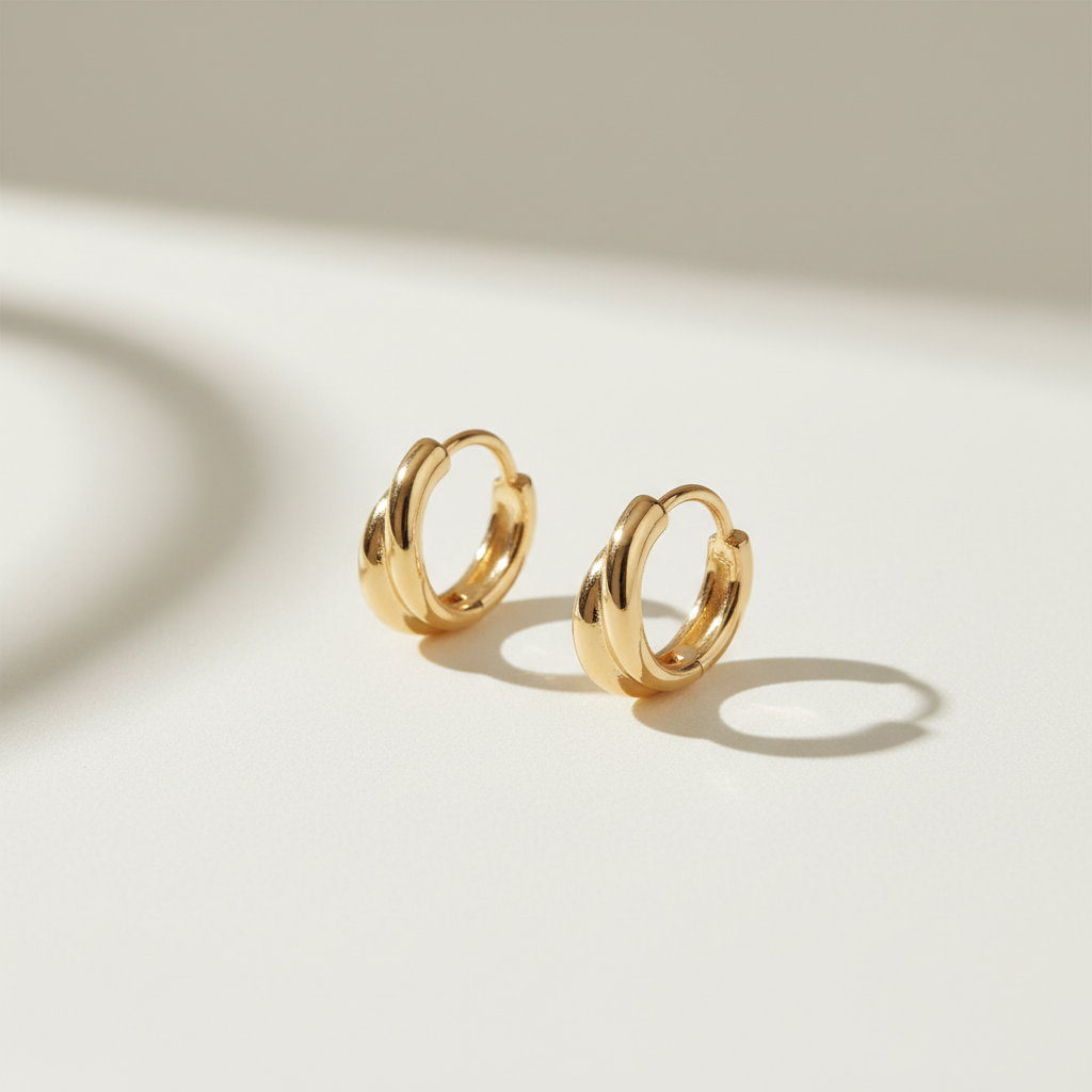 Twisted Huggie Earrings