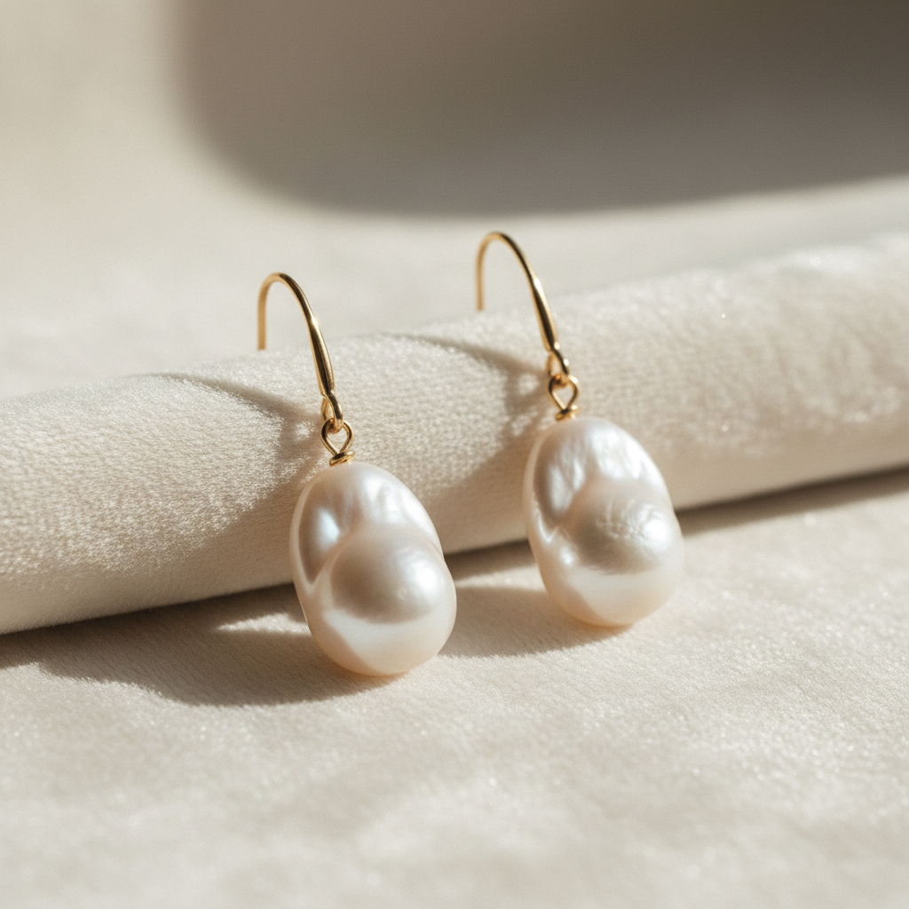 Baroque Teardrop Earrings
