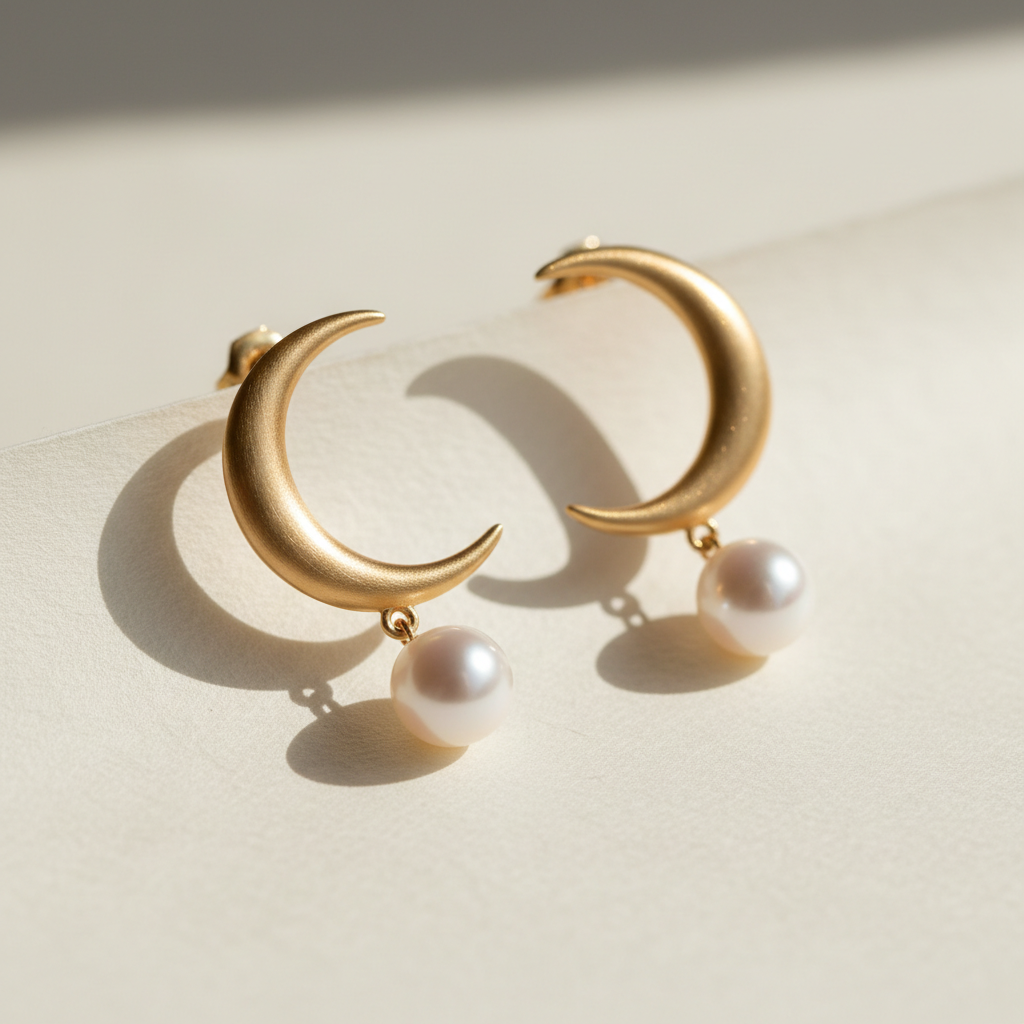 Lunar Crescent Earrings